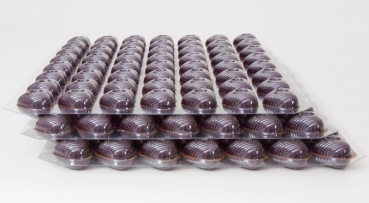 3 set - dark chocolate heart hollow shells at sweetART